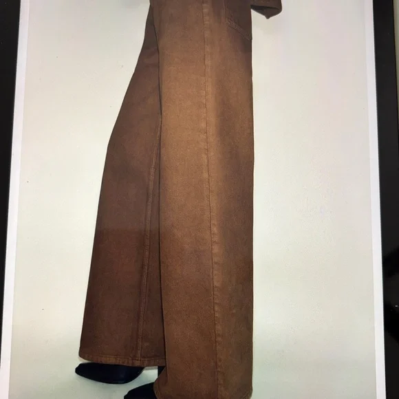 Zara Brown Wide-Leg Women Jeans - Picture 3 of 6